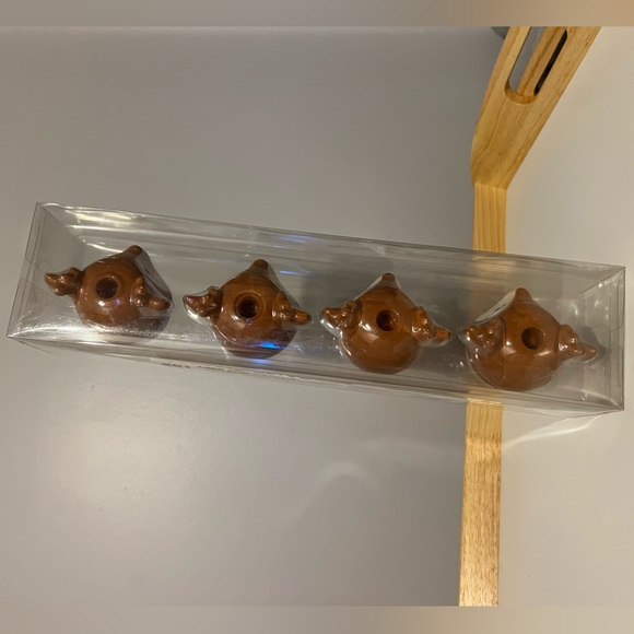 Set of 4 Reindeer Taper Candle Holders H for Happy - Picture 7 of 10